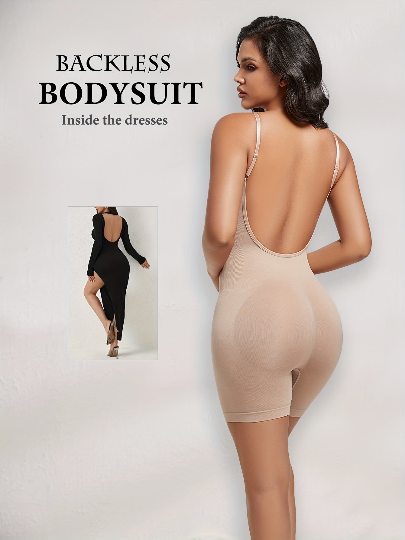 Naadloze body shaper voor plus size dames | Hoogwaardige katoenmix | Luna Geef je lichaam de ondersteuning die het verdient met de elegante en comfortabele Luna body shaper. Gemaakt van ademend katoen voor een strakke, verfijnde look, perfect voor elke gelegenheid. Ontdek de ultieme mix van comfort en stijl! afbeelding 3