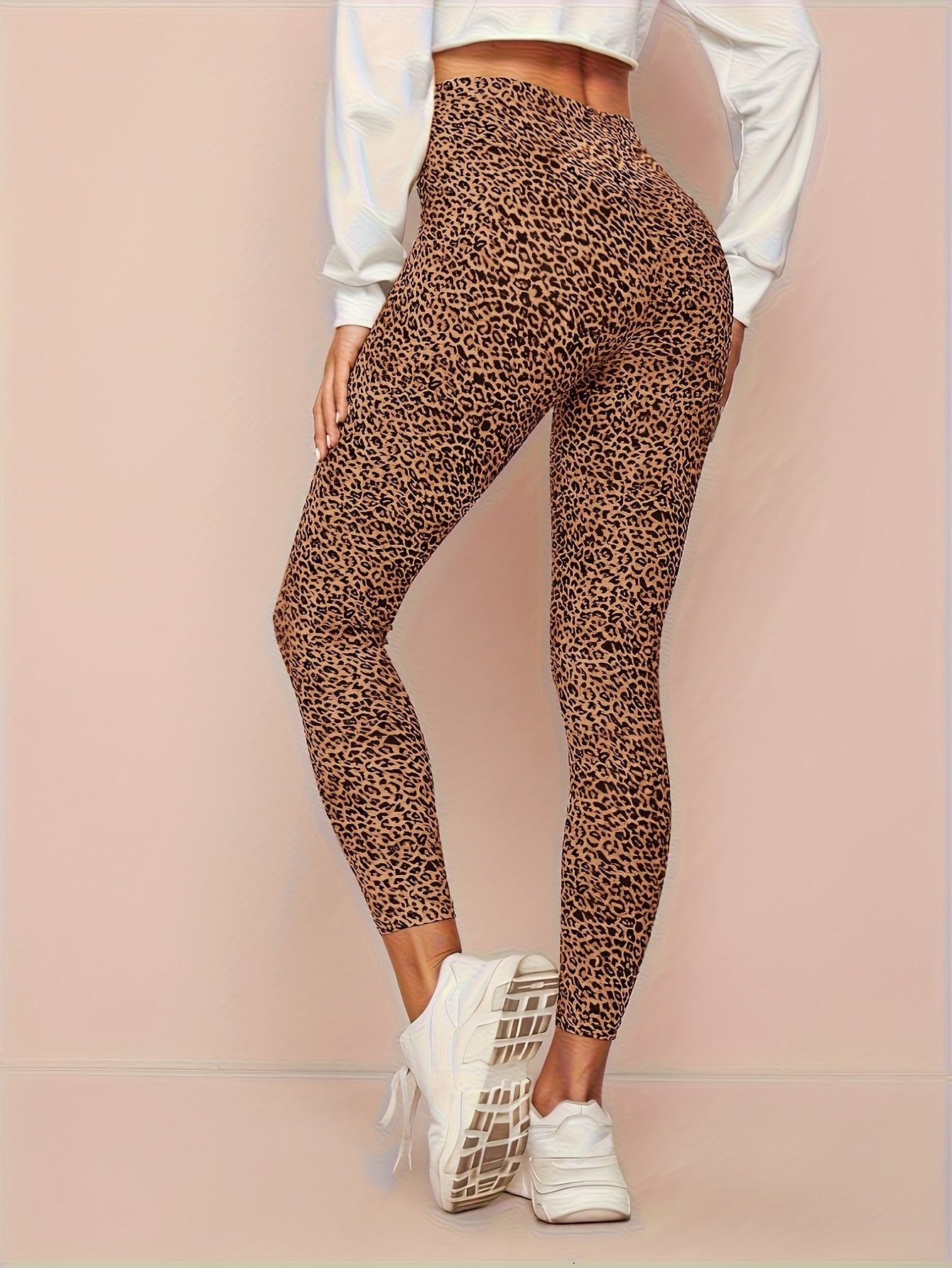 Stijlvolle luipaardprint legging van hoogwaardige katoenmix met optimale stretch - Shop nu! afbeelding 6