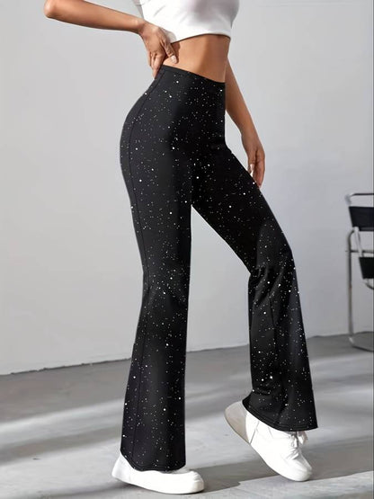 Eva | Flared broek in glitterstof Farromode afbeelding 2