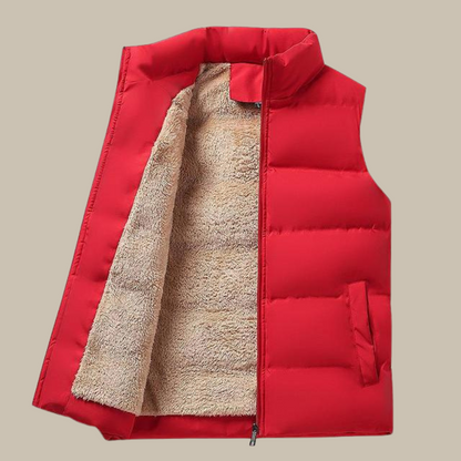 Levi | Luxe gilet met sherpa fleece voering