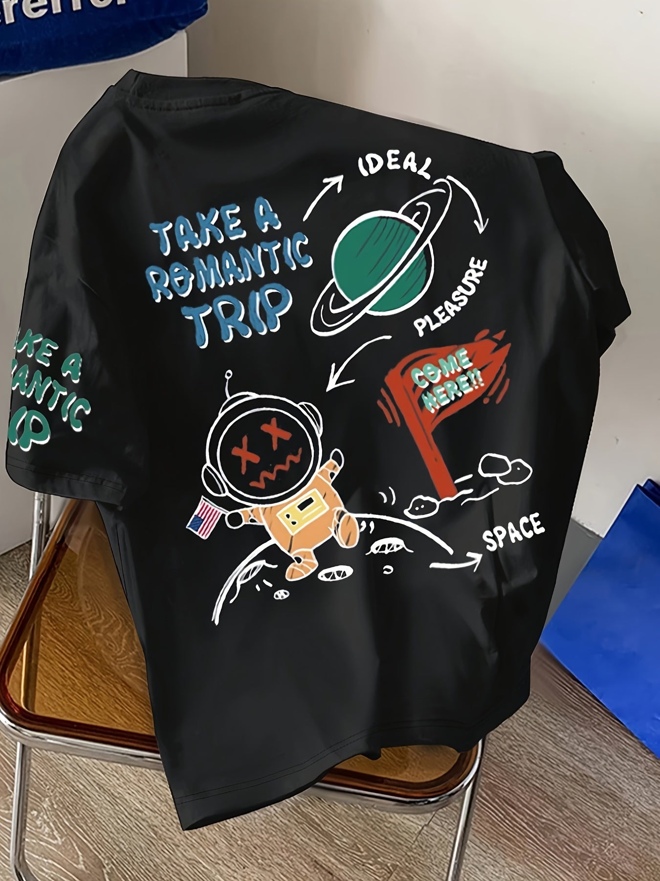 Heren T-shirt met astronautprint