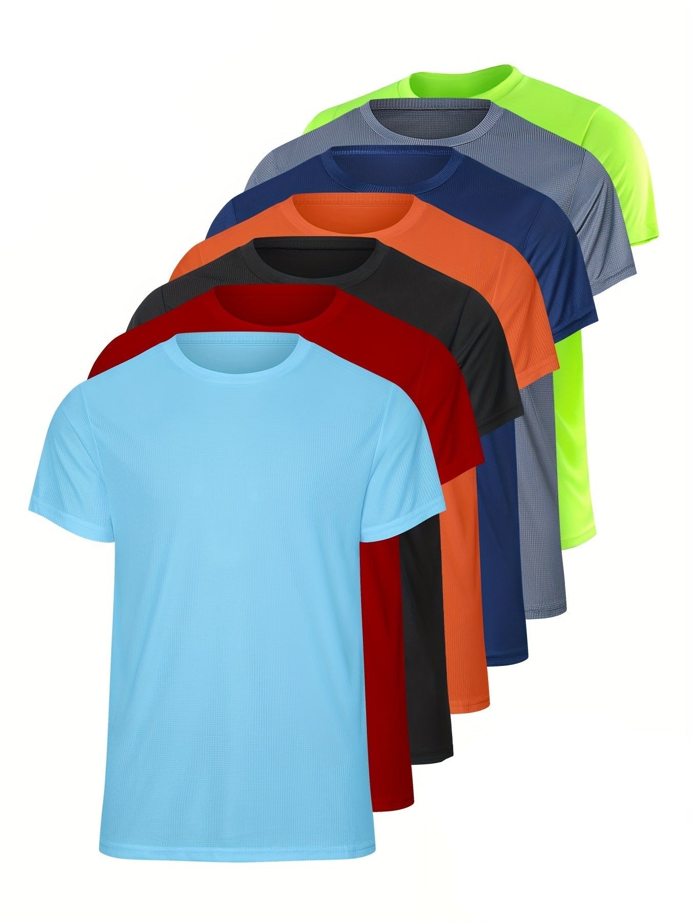 Heren snel droge en lichtgewicht effen kleur korte mouw zomer T-shirts