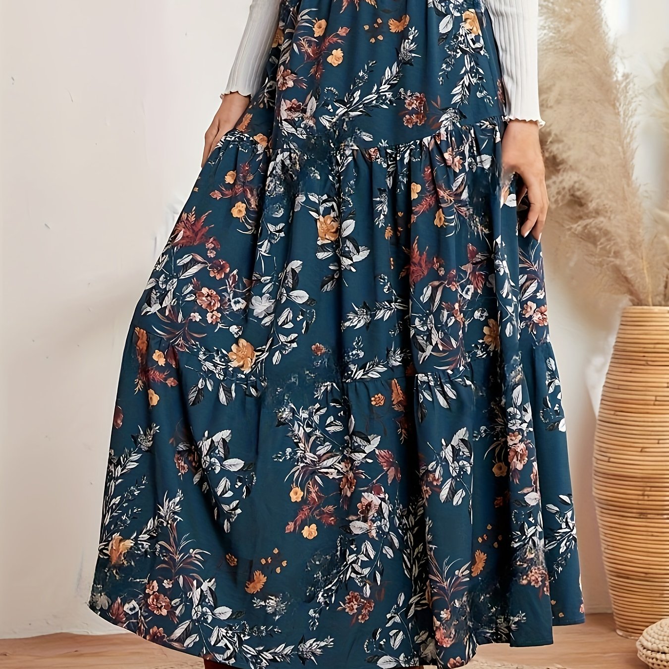 Elegante Maxi-rok met Bloemenprint - Romantische Stijl Voor Alle Gelegenheden afbeelding 4