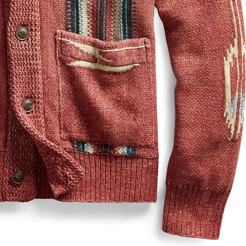 Stijlvolle heren cardigan van jacquard katoenmix voor de herfst en winter - Shop nu! afbeelding 3