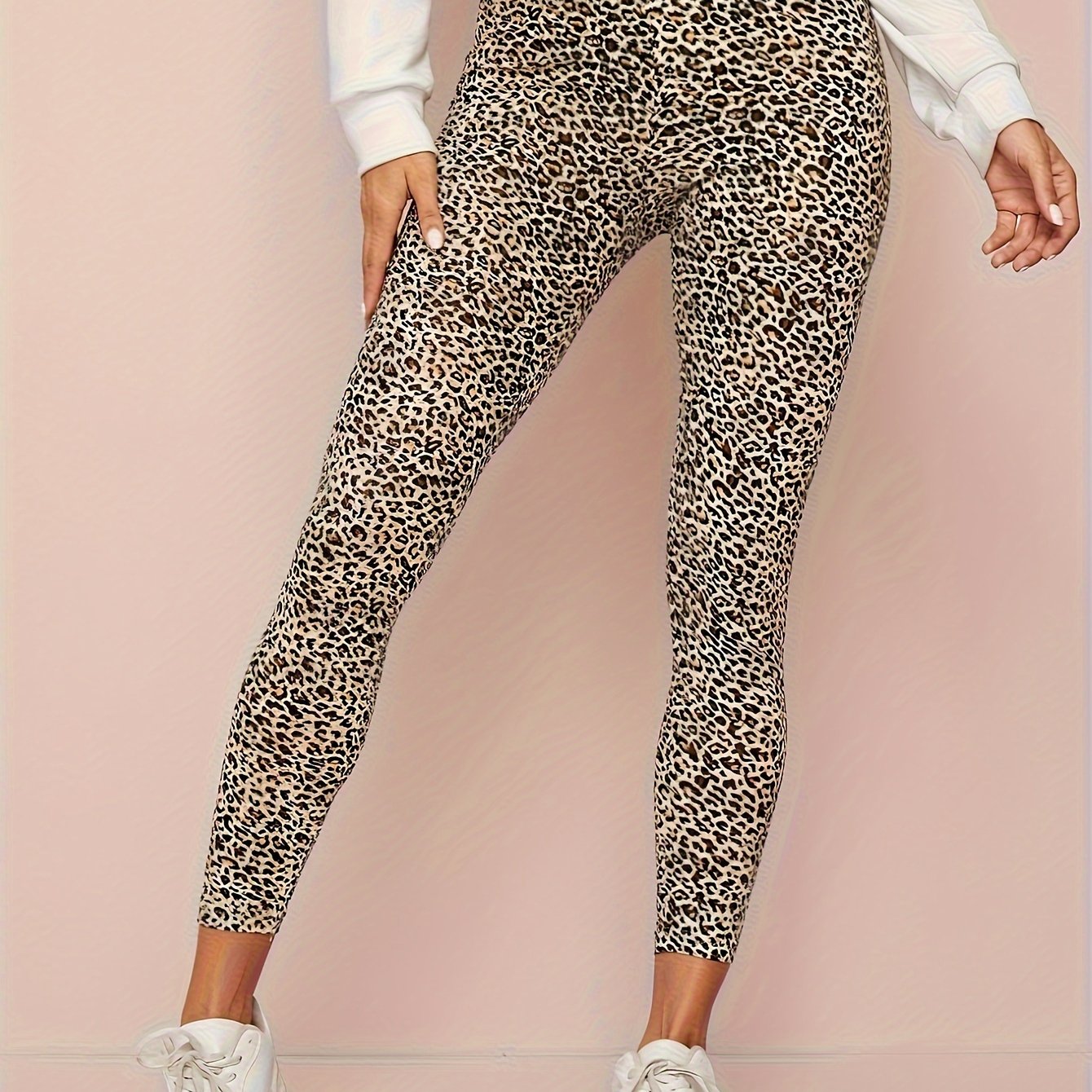 Stijlvolle luipaardprint legging van hoogwaardige katoenmix met optimale stretch - Shop nu! afbeelding 11