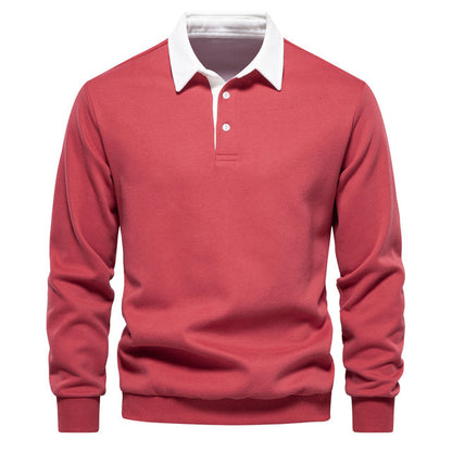 Stijlvolle heren polo pullover van luxe katoenmix - perfect voor herfst en winter! Shop nu. afbeelding 41