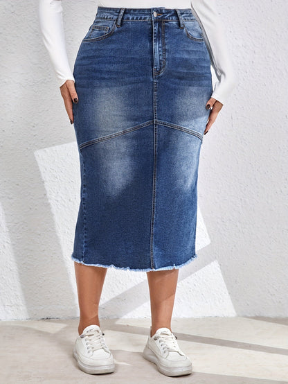 Stijlvolle en veelzijdige denim rok | Comfortabel en trendy | Shop nu! afbeelding 2