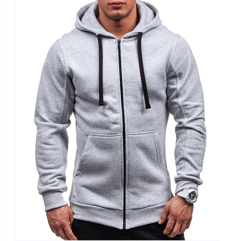 | Winddichte heren hoodie met rits in fleece