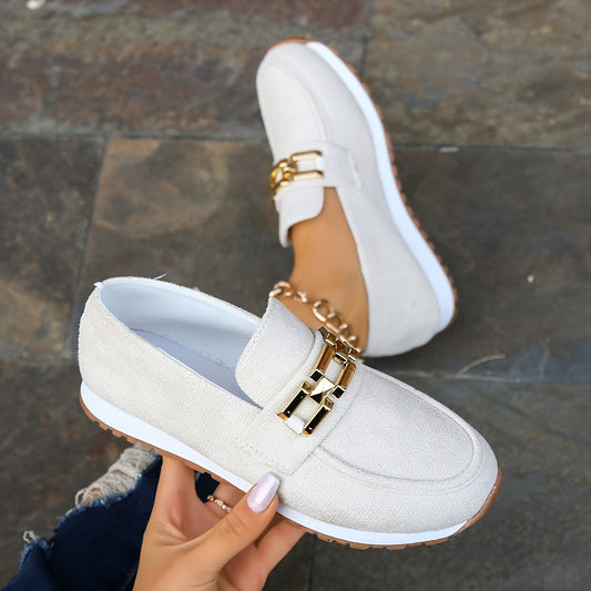 Casual loafers met ketting decoratie afbeelding 1