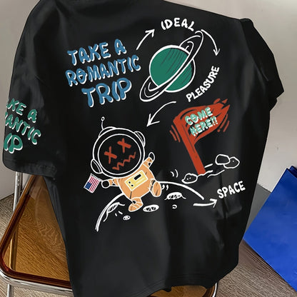 Heren T-shirt met astronautprint