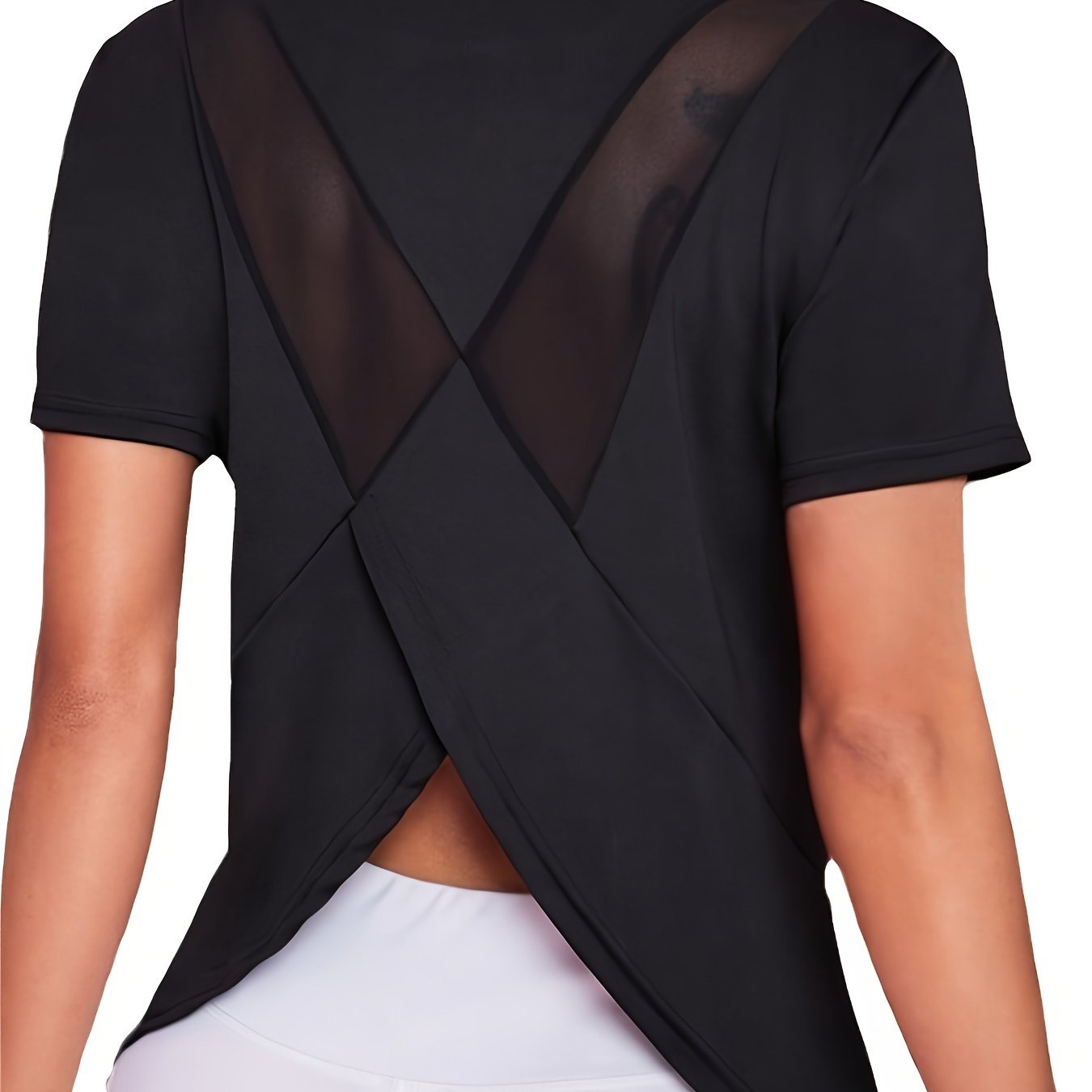 Ademend Dames Sportshirt | Sneldrogend met Mesh-Contrast | Shop Nu! afbeelding 13