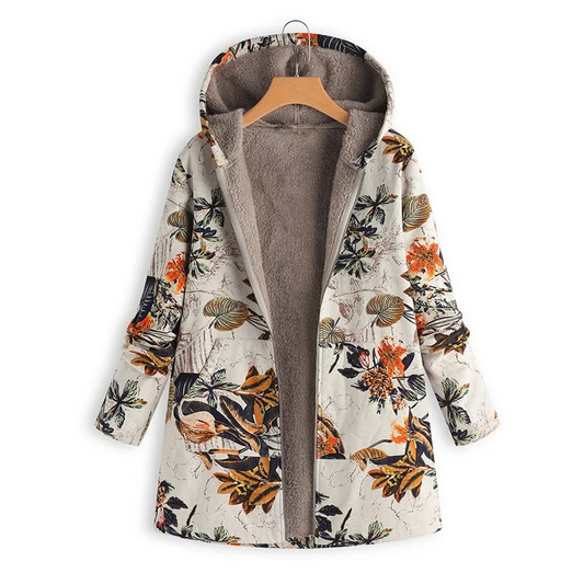 Sophie | Warm fleecehemd met bloemenprint