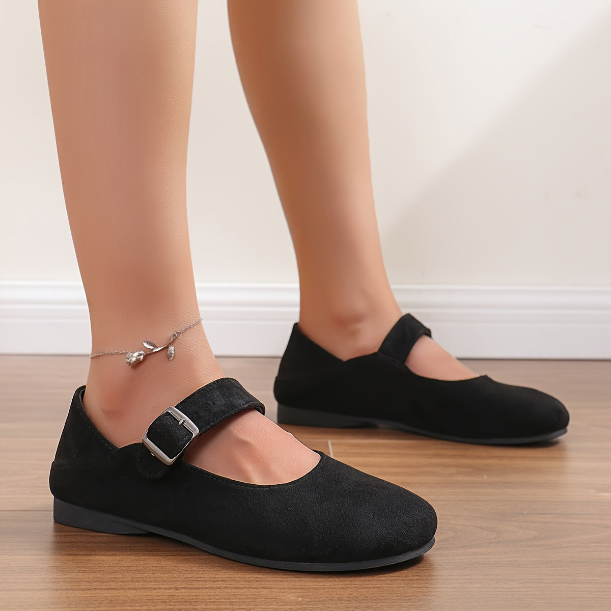 Chique en comfortabel: Klassieke balletflats met enkelbandje - Shop nu! afbeelding 3