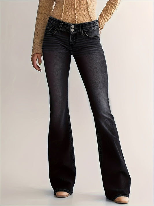 Hoge taille flared leg jeans: trendy, comfortabel en veelzijdig - Shop nu! afbeelding 1