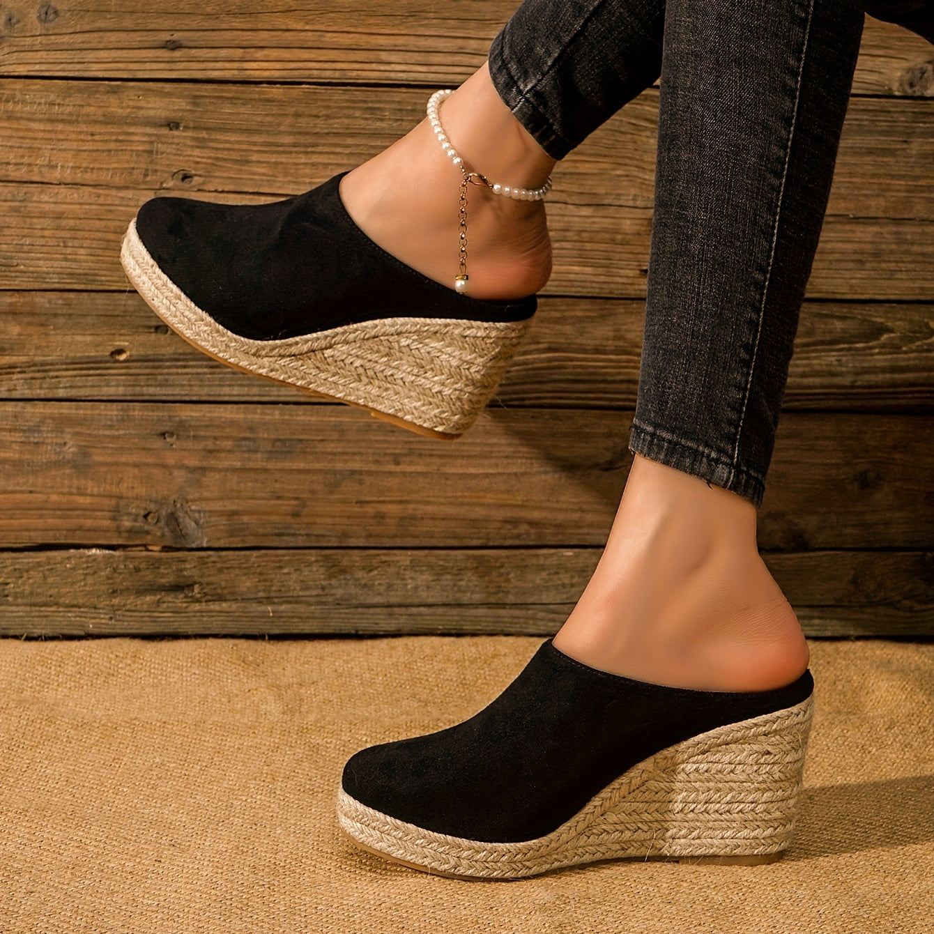 Stijlvolle espadrille hakken zonder achterbandje - luxe comfort voor elke gelegenheid afbeelding 4