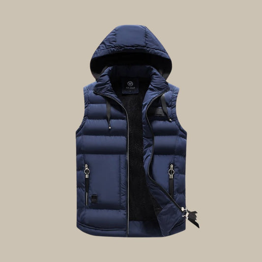 Pieter | Casual puffer bodywarmer met capuchon