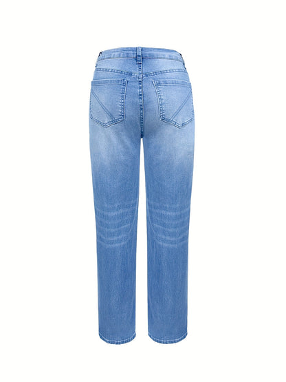 Stoere blauwe dames stretch jeans - perfecte pasvorm | Veelzijdige en comfortabele denim | Shop nu! afbeelding 6