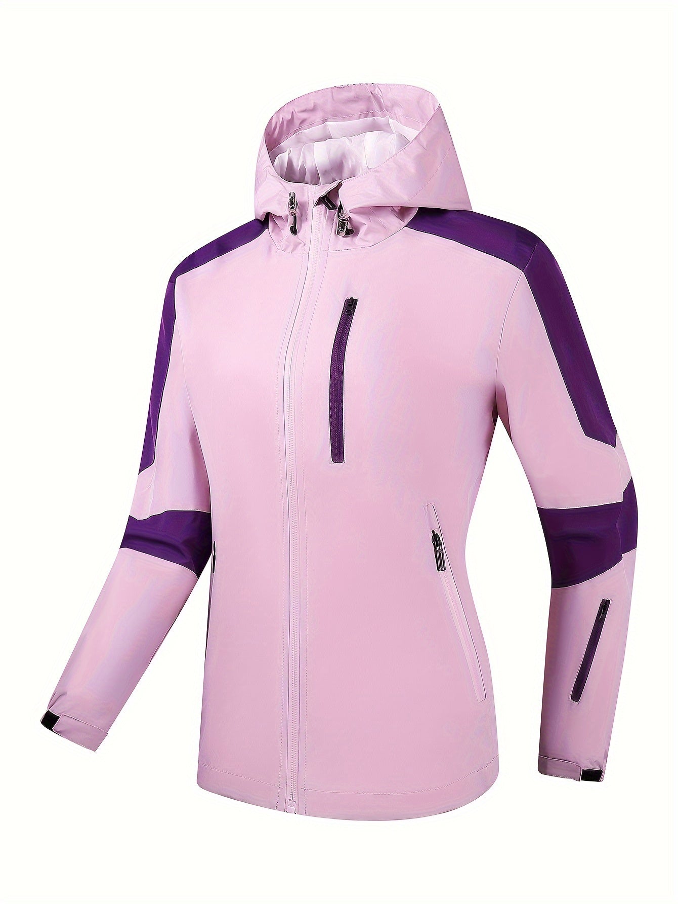 Sportieve colorblock hoodie in grote maten afbeelding 1