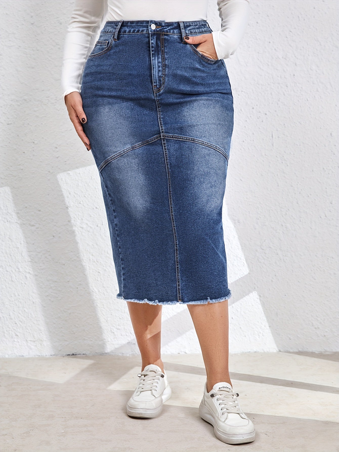 Stijlvolle en veelzijdige denim rok | Comfortabel en trendy | Shop nu! afbeelding 6