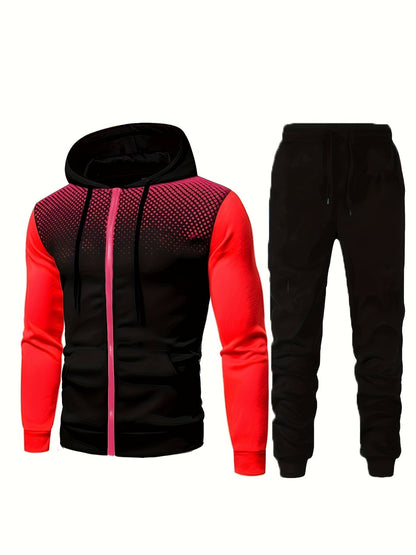 2-delige heren trainingspak set met hoodie en joggingbroek