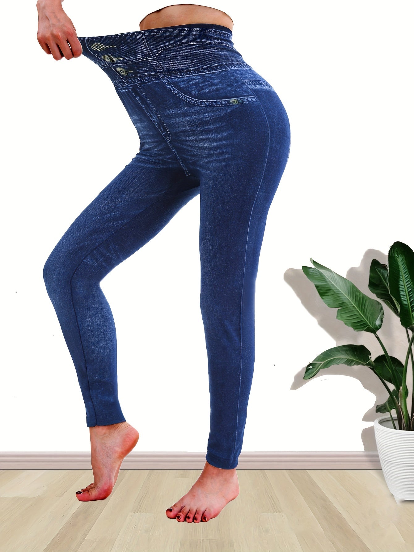 High-Waisted Stretch Jegging Leggings: Optimaal comfort en stijl - Shop nu! afbeelding 5