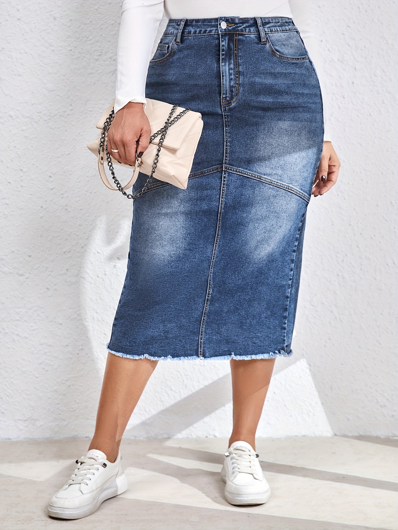 Stijlvolle en veelzijdige denim rok | Comfortabel en trendy | Shop nu! afbeelding 5