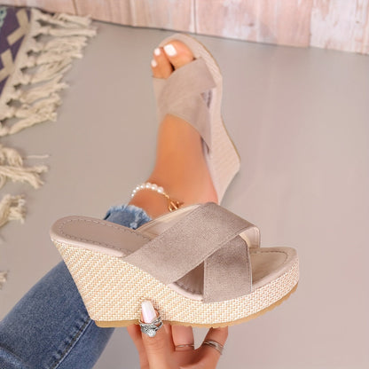 Stijlvolle en Comfortabele Sleehak Sandalen voor Dames - Perfect Voor de Zomer! afbeelding 7