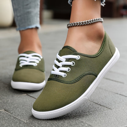 Comfortabele lage canvas sneakers in wit afbeelding 13