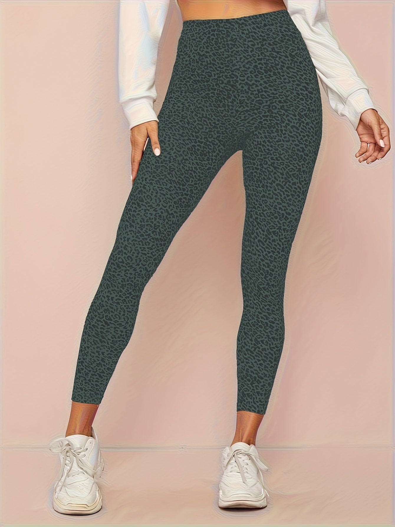 Stijlvolle luipaardprint legging van hoogwaardige katoenmix met optimale stretch - Shop nu! afbeelding 4