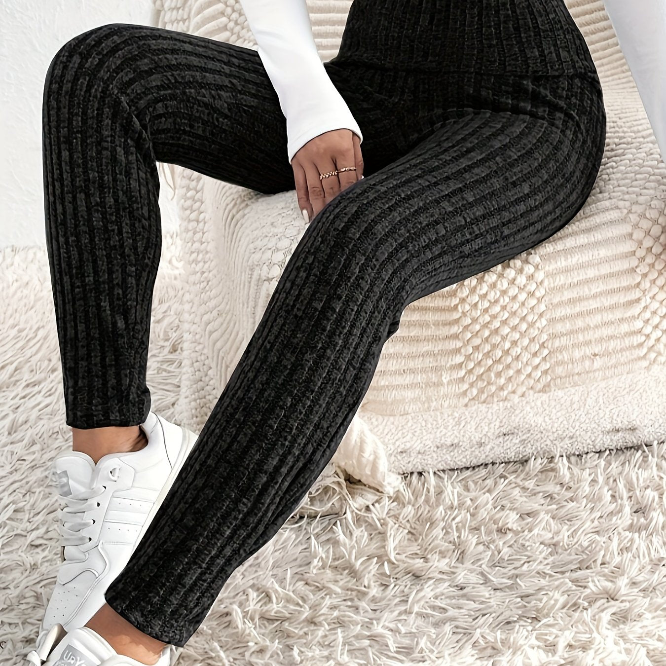 Hoge Taille Skinny Legging - Comfortabele en Stijlvolle Pasvorm voor Lente & Herfst afbeelding 12