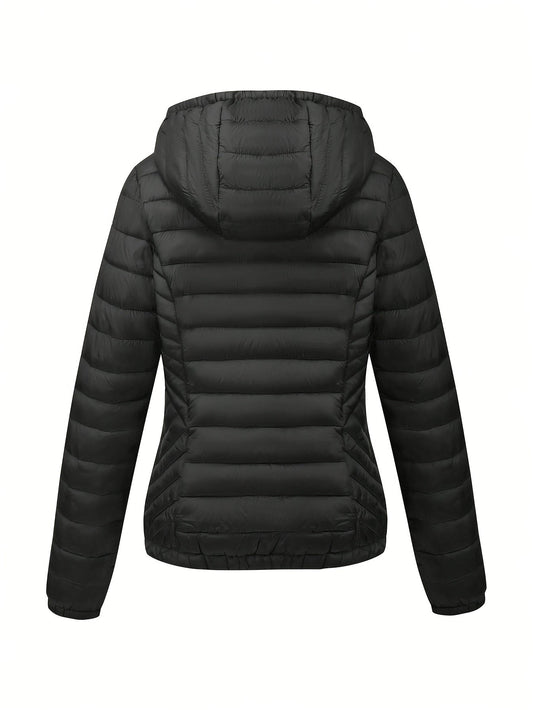 Modieuze gewatteerde ritsbare hoodie jas - stijlvol & warm voor elke gelegenheid! afbeelding 1