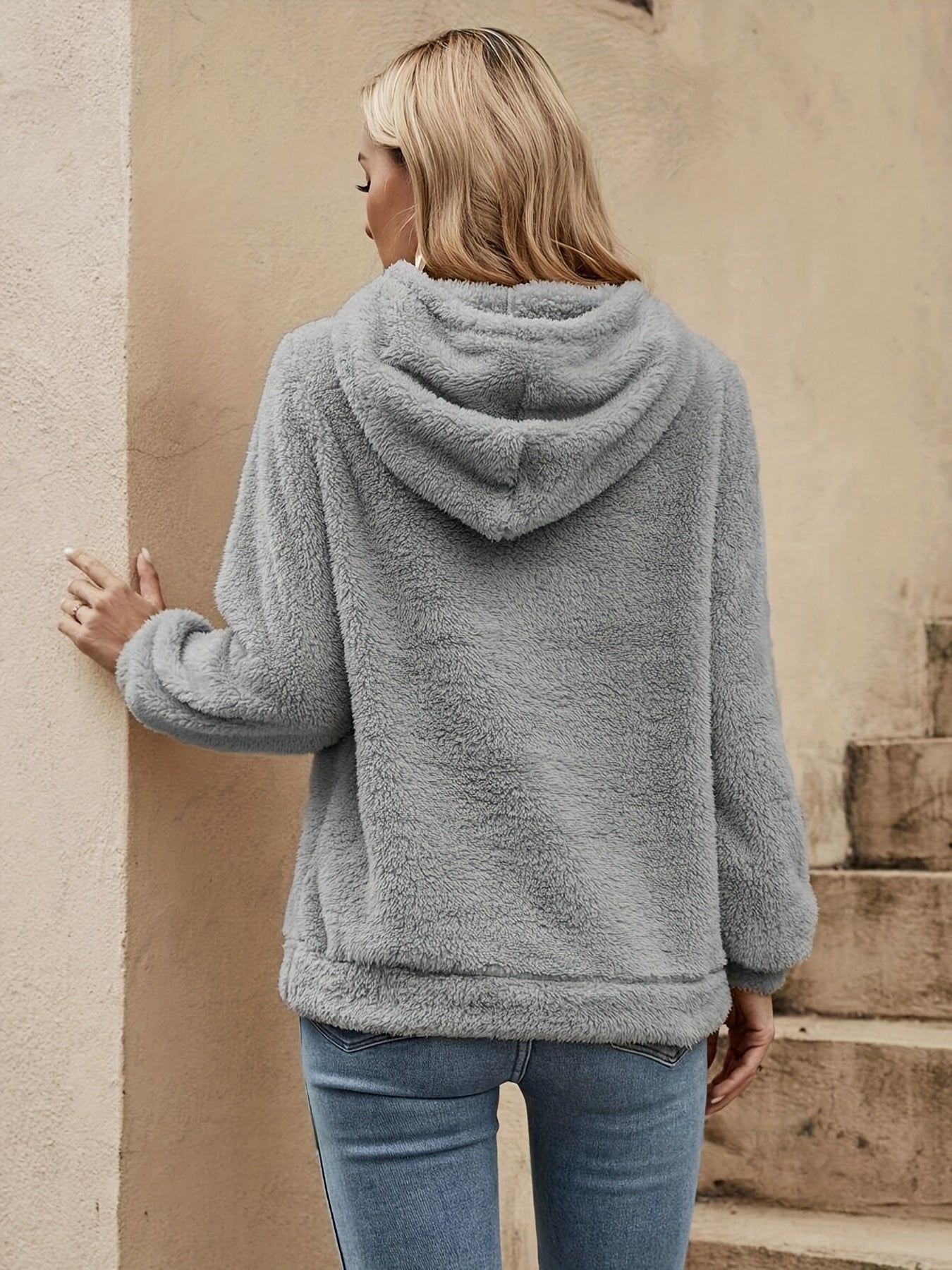 Teddy Voering Hoodie - Comfortabel en Stijlvol voor de Herfst en Winter afbeelding 9