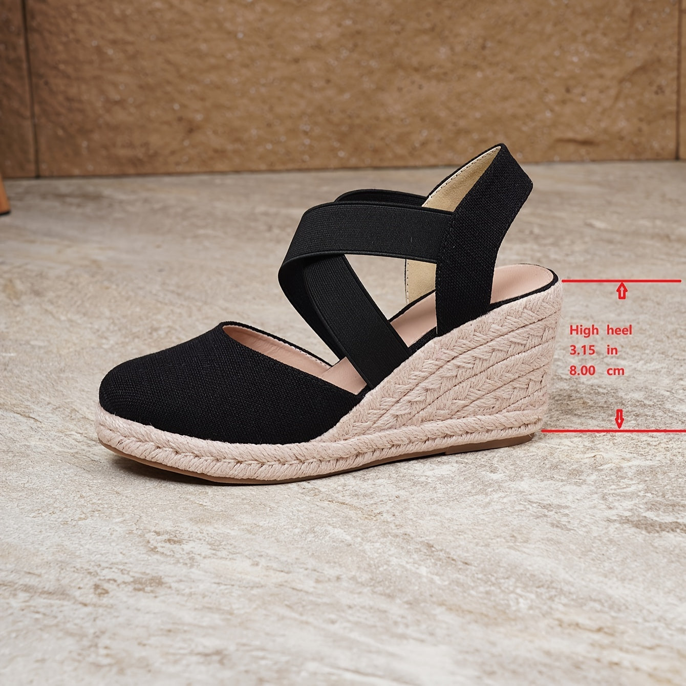 Comfortabele espadrille wedgesandalen - stijlvolle must-have voor elke vrouw! Combineer mode en comfort. Ontdek ze hier! afbeelding 1