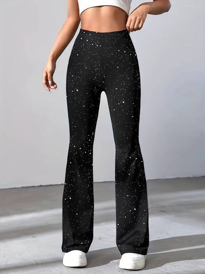 Eva | Flared broek in glitterstof Farromode afbeelding 5