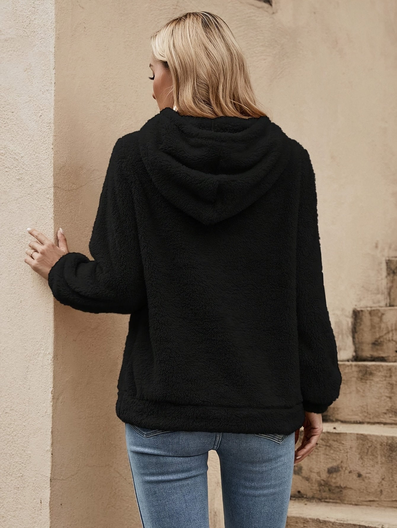 Teddy Voering Hoodie - Comfortabel en Stijlvol voor de Herfst en Winter afbeelding 7