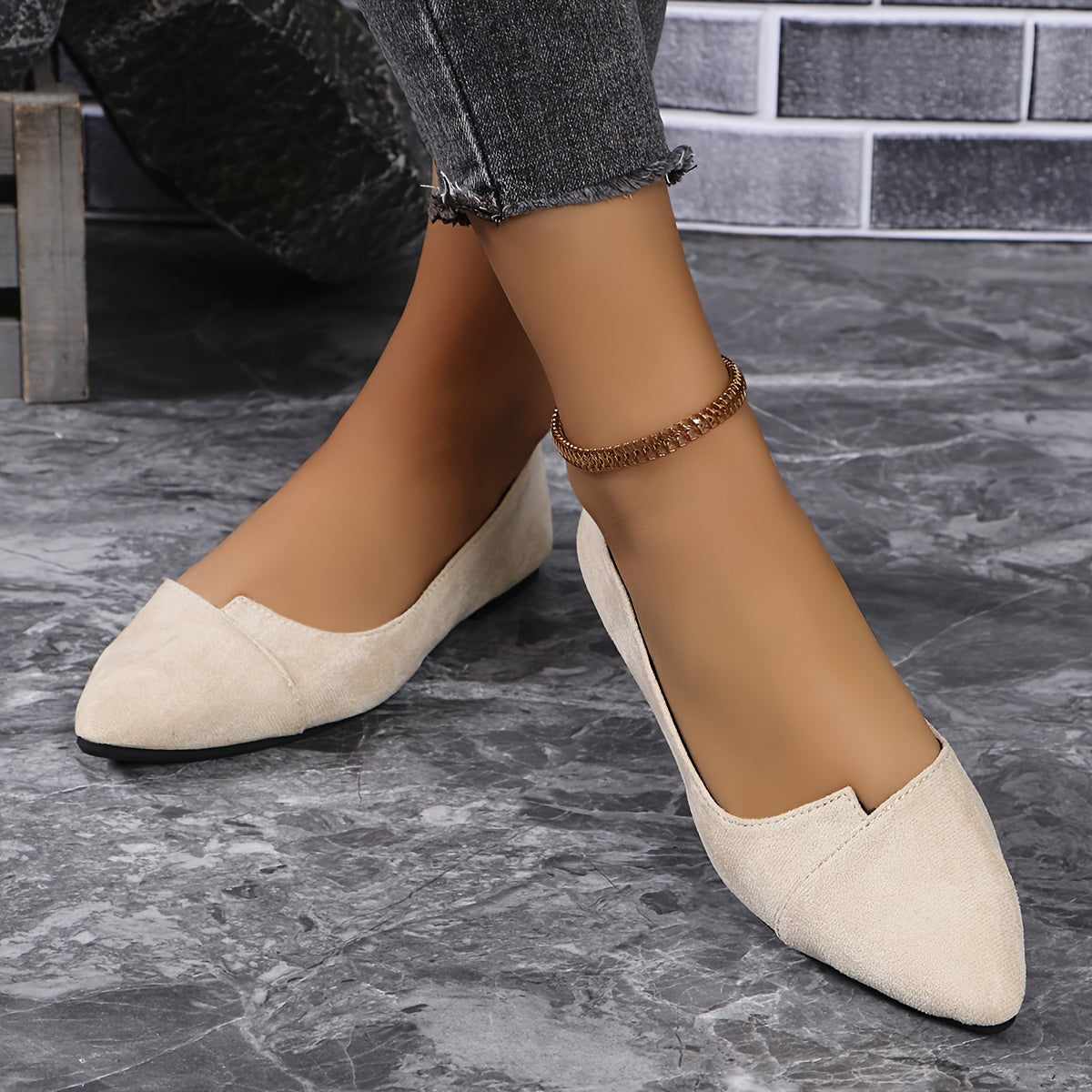 Stijlvolle dames slip-on flats van luxe flanel | Comfortabel en verfijnd | Perfect voor elk seizoen afbeelding 2