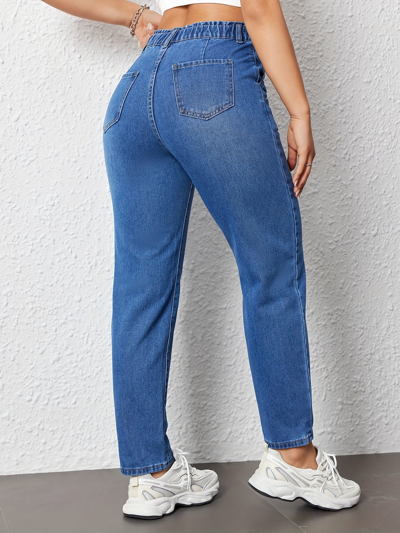 Hoog Getailleerde Damesjeans van Duurzaam en Comfortabel Denim | Casual en Stijlvol - Perfect voor Elke Gelegenheid! afbeelding 1