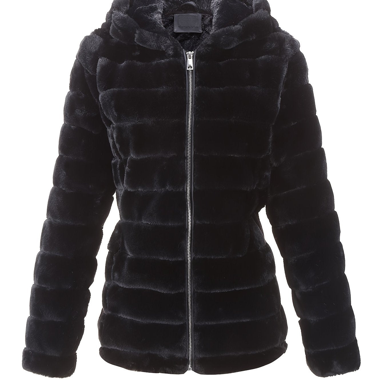 Stijlvolle effen kleur teddy jas van katoenmix | Warme en luxe jas voor herfst en winter afbeelding 12