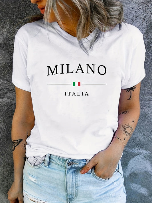 Italiaans geïnspireerd print T-shirt afbeelding 1