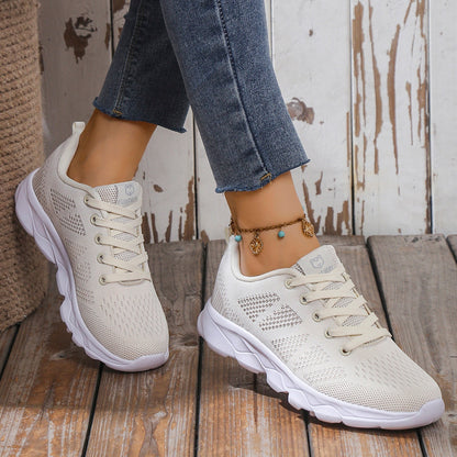 Stijlvolle dames sneakers met contrast en veters - Comfortabel & tijdloos afbeelding 5