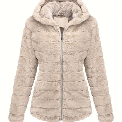 Stijlvolle effen kleur teddy jas van katoenmix | Warme en luxe jas voor herfst en winter afbeelding 14