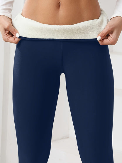 Warm gevoerde legging van hoogwaardige katoenmix | Ideaal voor de winter | Shop nu! afbeelding 4