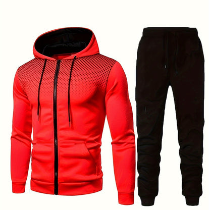 2-delige heren trainingspak set met hoodie en joggingbroek