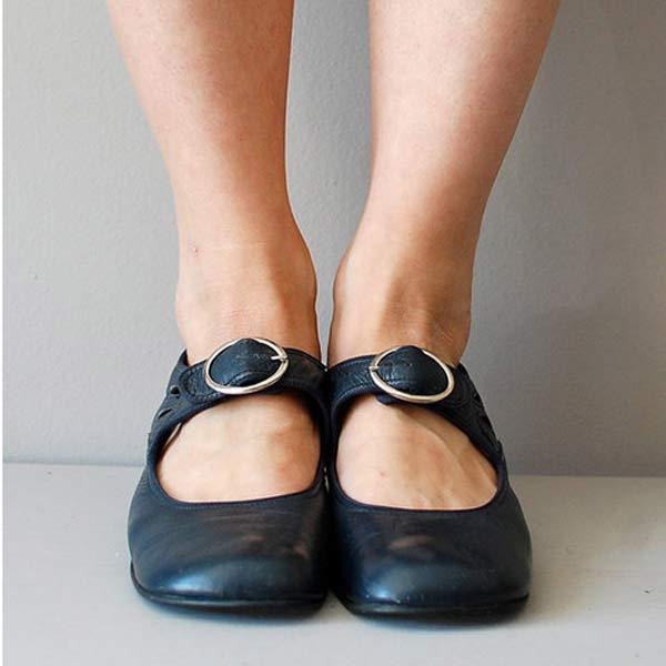 Anika | Comfortabele vintage ronde neus schoenen