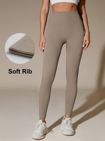 Stijlvolle en comfortabele hoge taille yogaleggings | Ribbel ontwerp | Elastische mix | Perfect voor elke workout! afbeelding 1