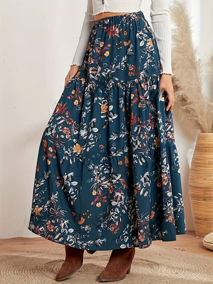 Elegante Maxi-rok met Bloemenprint - Romantische Stijl Voor Alle Gelegenheden afbeelding 2