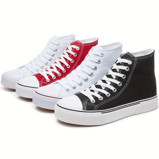 Casual canvas sneakers met rubberen zool afbeelding 1