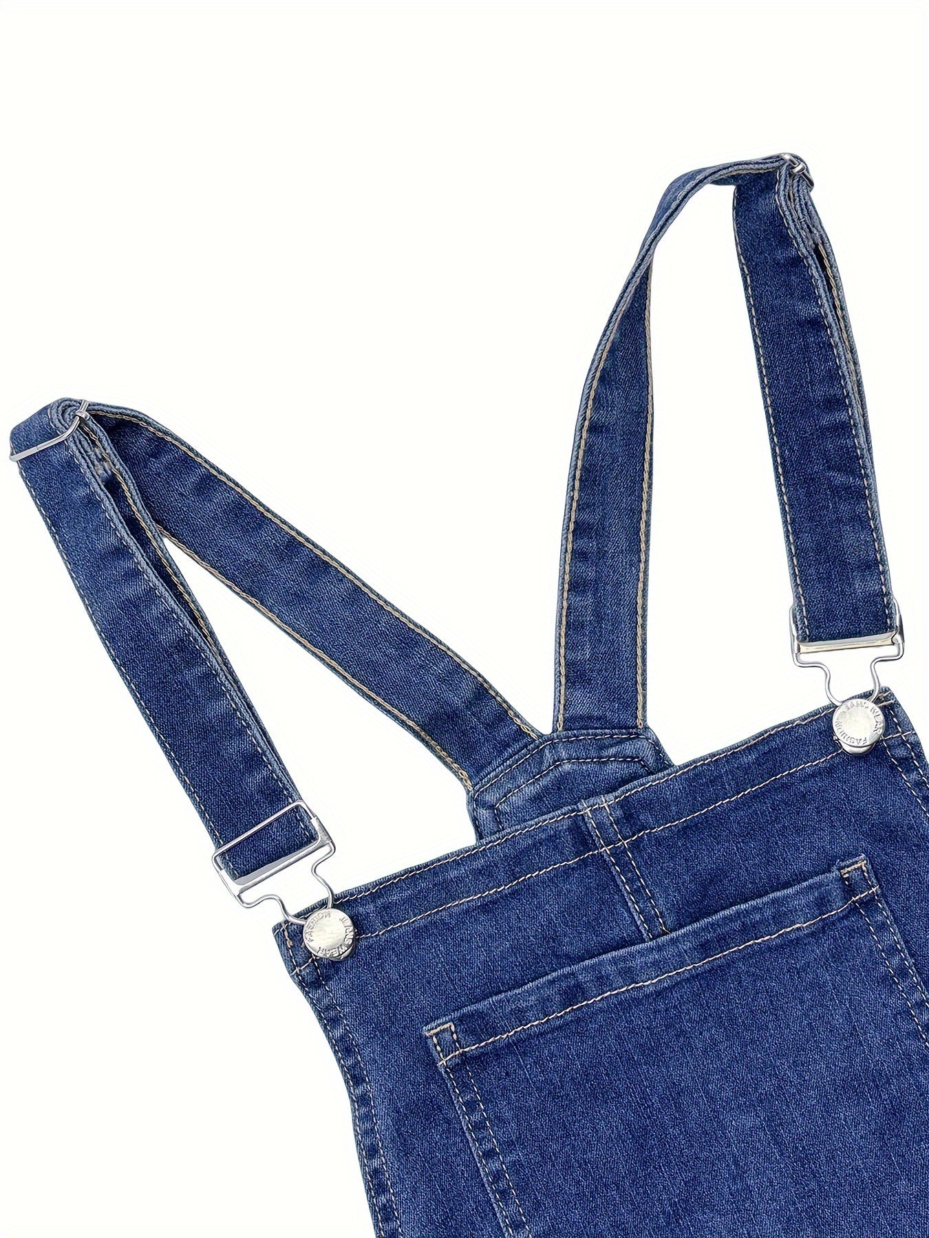 Blauwe skinny fit denim overalls | Stijlvol en comfortabel | Perfecte voor casual looks afbeelding 6