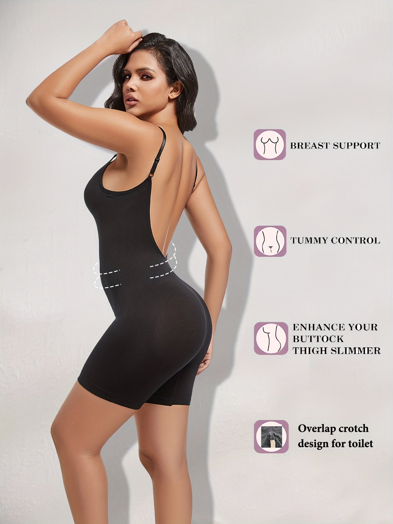 Naadloze body shaper voor plus size dames | Hoogwaardige katoenmix | Luna Geef je lichaam de ondersteuning die het verdient met de elegante en comfortabele Luna body shaper. Gemaakt van ademend katoen voor een strakke, verfijnde look, perfect voor elke gelegenheid. Ontdek de ultieme mix van comfort en stijl! afbeelding 6