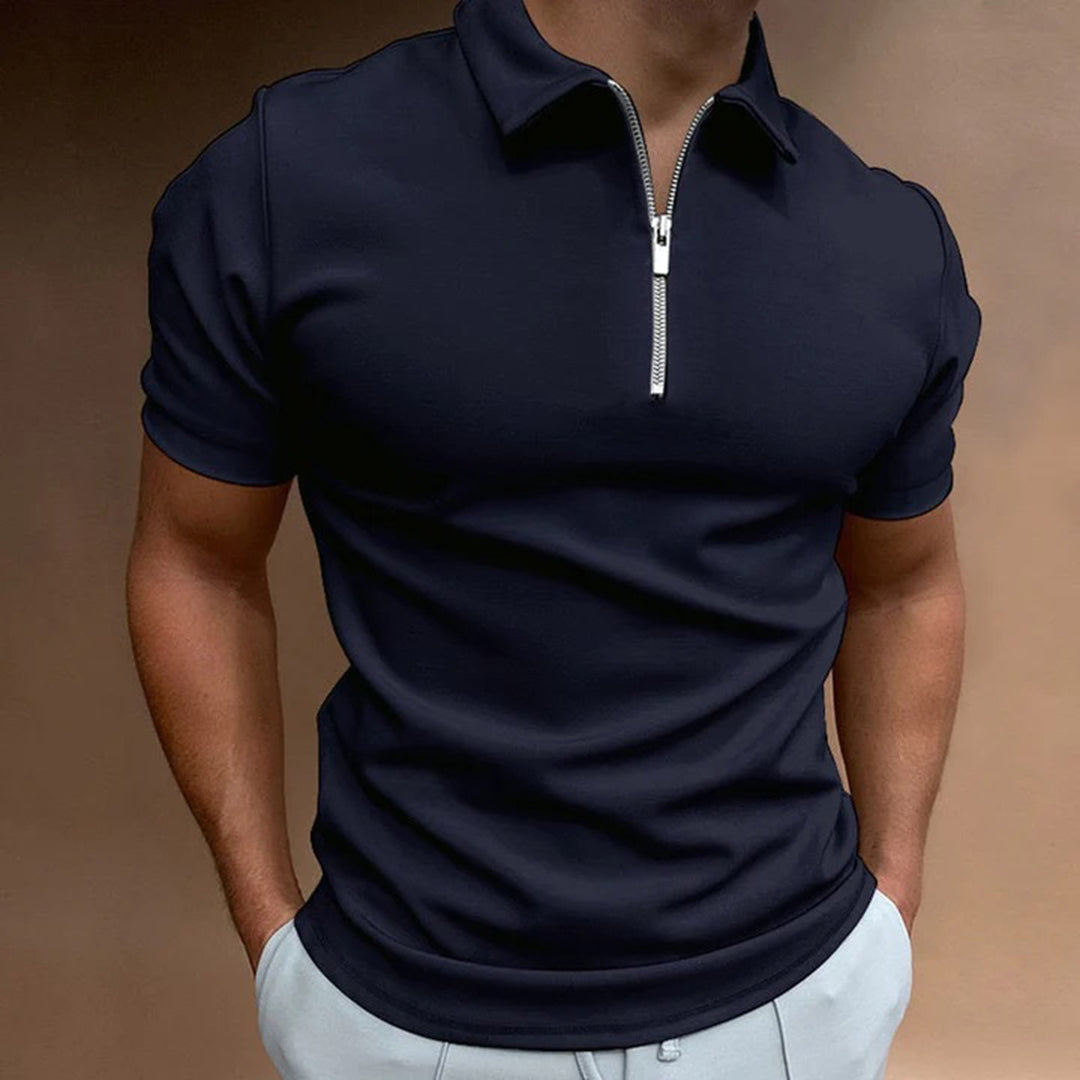 Ian | Poloshirt met rits heren